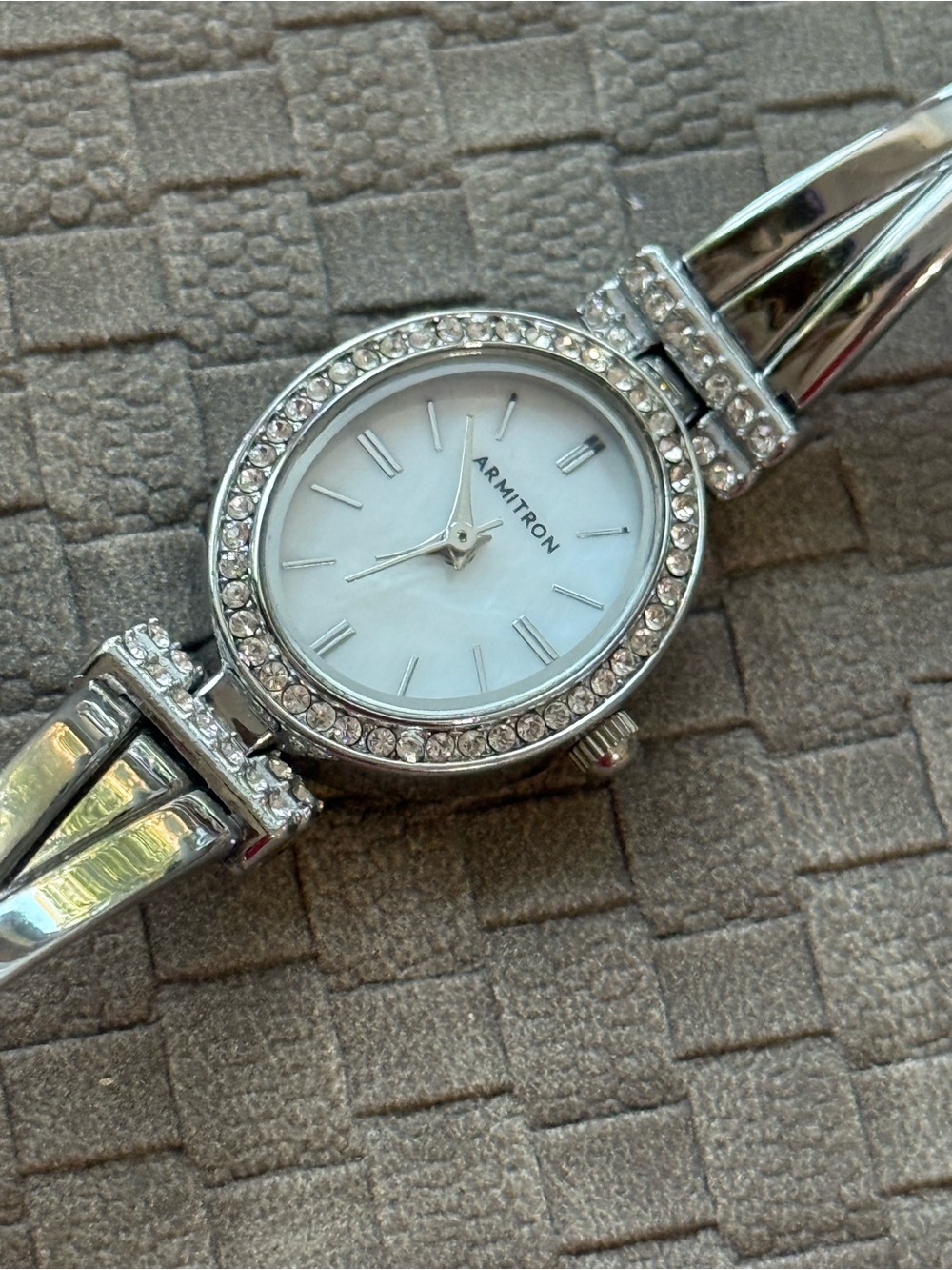 Armitron Silver Crystal Accent Women's Bracelet Watch